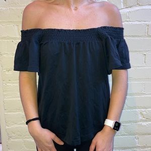 J. Crew Black Over the Shoulders Shirt